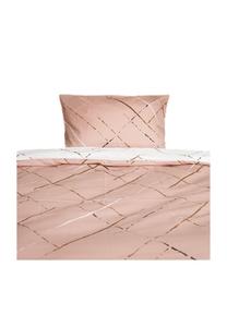 Розовое постельное бельё с молнией в дизайне reflection Cofi 155 x 200 см