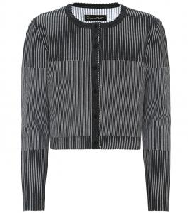 Укороченный кардиган Oscar de la Renta, Navy White