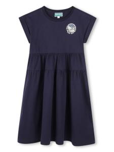 Kenzo Kids платье с логотипом, синий
