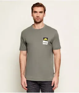 Футболка Te_Plain regular fit Boss Orange, серый