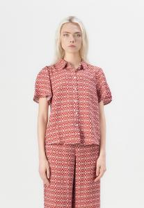 Блуза VILA VIIDA, Cloud Dancer/Red Ochre/Brick Dust/White