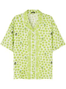 Versace рубашка с графичным принтом, зеленый