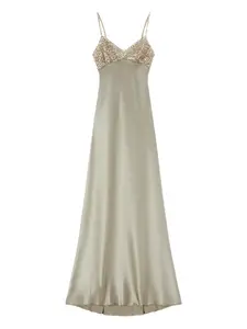 Макси-платье с отделкой пайетками Ermanno Scervino, нейтральный