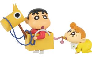 52TOYS Слепая коробка с персонажами "Крайон Син-тян" лимитированная серия, деревянная лошадка