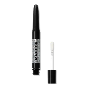 Кремово-жидкие тени-карандаш с двойным финишем Mixed Signals Morphe, Forever/Fling (gunmetal silver chrome/matte black)