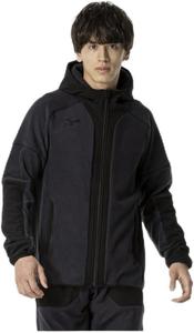 Мужская тренировочная флисовая толстовка MIZUNO, водоотталкивающая и теплая, 32MCB558, черный