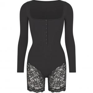 Fits Everybody кружевной комбинезон с длинными рукавами женский ONYX/Onyx Skims, Onyx/Onyx