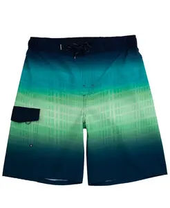 Мужские плавки для плавания Board Shorts NO Liner, 9", эластичный пояс, быстросохнущие Rokka&Rolla, зеленый