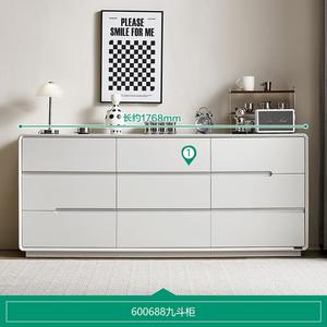 Quanu Комод 176,8х40х70 см для спальни из дерева, 9 ящиков, современный минимализм