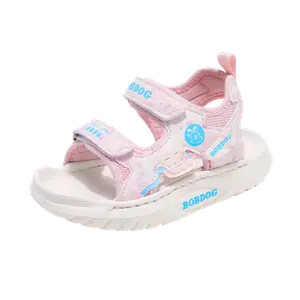 Детские сандалии с низким верхом, нескользящие, износостойкие, дышащие BOBDOG, розовый