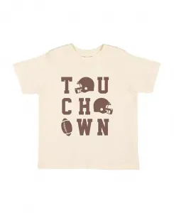 Детская футболка с коротким рукавом "Тачдаун" - для малышей и взрослых. Sweet Wink, бежевый