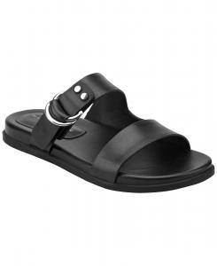 Женские сандалии Gia Double Band Flat Slip-On Marc Fisher LTD, Black Leather