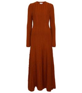 Платье миди из шерстяной пряжи Django Gabriela Hearst, Copper