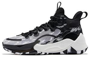 QIAODAN Баскетбольные кроссовки Busters 3Elite Black Warrior устойчивые к истиранию дышащие высокие мужские черно-белые