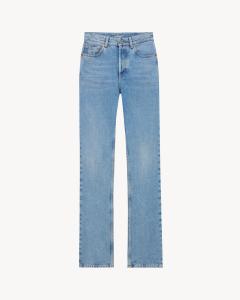 Узкие джинсы 90-х из денима цвета синий Багамы Saint Laurent