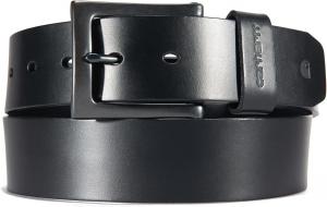 Carhartt Men's Rugged Full Grain Burnished Leather Box Belts, w/Antique Harness Buckle Hardware, Black