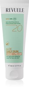 Ежедневный солнцезащитный крем для рук с алоэ вера SPF 20+ Revuele, 80 мл