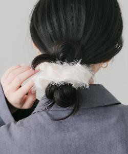 Прозрачная резинка для волос с бахромой Smelly, цвет Ivory