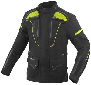 Водонепроницаемая мотоциклетная текстильная куртка Bogotto shado с ламинированием 2 в 1, Black/Neon