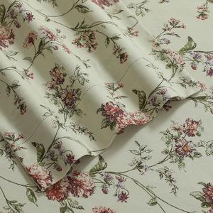 Комплект фланелевых простыней с глубокими карманами и принтом Tribeca Living, цвет Tan Flowers