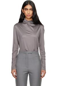 Dries Van Noten Серая трикотажная водолазка