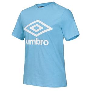 Мужская небесно-голубая футболка с большим логотипом Umbro, синий