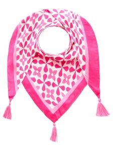 Треугольный шарф розового цвета - (Д)200 x (Ш)95 см Zwillingsherz