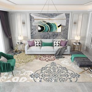 Budis Ковер 120х200 см для гостиной/спальни в скандинавском стиле, с полным покрытием, включает в себя коврик для входа