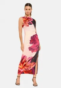 Длинное облегающее платье с цветочным принтом Lipsy, Black/White