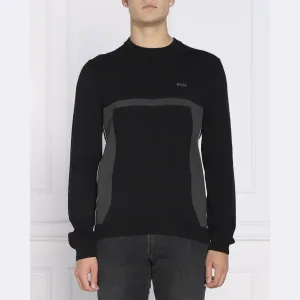 Свитер обычного кроя Reloko с добавлением шерсти Boss, черный