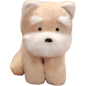 Плюшевая игрушка собака шнауцер с ароматом молока, высота 22см/35см/45см Howard, Milk-Scented Dog Snowy Beagle Doll - Beige+Color Box