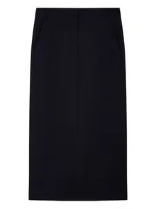 Миди-юбка с разрезом сзади Tibi, синий