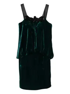 Бархатное платье без рукавов Gemy Maalouf, синий