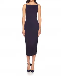 Платье с вырезом-лодочкой в ​​полуночном цвете Susana Monaco