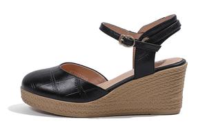 Mulinsen Сандалии женские с ремешком 7 см, черные