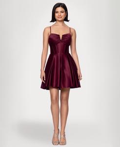 Короткое платье А-силуэта от Juniors Lamour Party Blondie Nites, Wine
