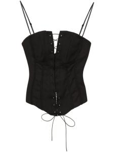 MISBHV топ Lara со шнуровкой, черный