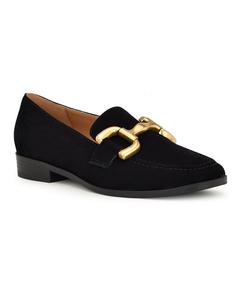 Женские лоферы без шнуровки Lilma с круглым носком Nine West, цвет Black Suede