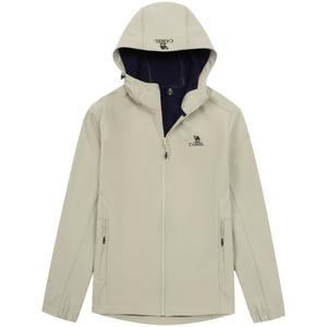 CAMEL Городское пальто с бархатистой текстурой для мужчин, Beige Gray