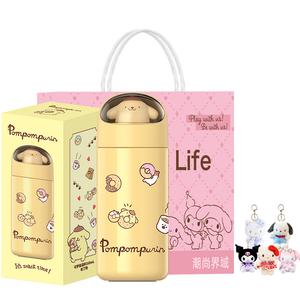 Набор термостаканов Hello Kitty Kuroimi 350 мл Sanrio, Pudding dog желтый thermos cup + random pendant 1 pcs