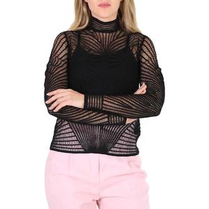 Burberry Женский черный вязаный свитер с высоким воротником
