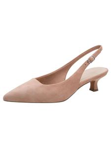 Marco Tozzi Туфли-лодочки на каблуке телесного цвета