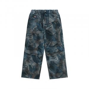 Джинсы *A Bathing APE с логотипом Moonface в технике washed camo Aape, синий