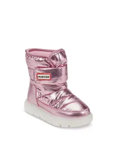 Удобные водонепроницаемые зимние ботинки унисекс - для малышей и детей младшего возраста. Hunter, розовый