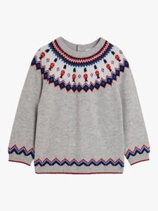 Детский джемпер London Guard из шерстяной смеси JoJo Maman Bébé, Marl Grey