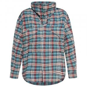 Рубашка в клетку R13, синяя