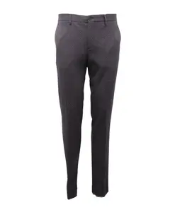 Брюки из шерсти с узором Etro, синий