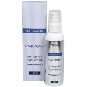 Гиалуроновый ночной крем для лица против морщин с укрепляющей формулой, 135 г Bingospa