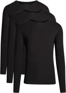 Футболка Tommy Hilfiger Underwear "3P LS Tee" с фирменной этикеткой, черный