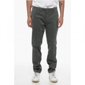 Брюки-чиносы из эластичного хлопка с манжетами Fay, Gray